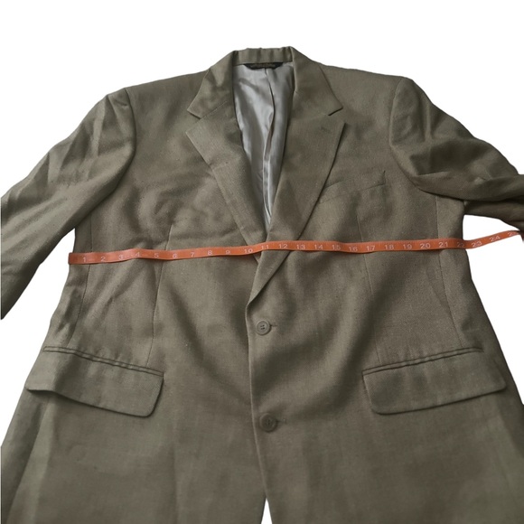 Brooks Brothers Mens Tan  Silk Blend Blazer Lightweight Double Button sz L - Picture 13 of 16